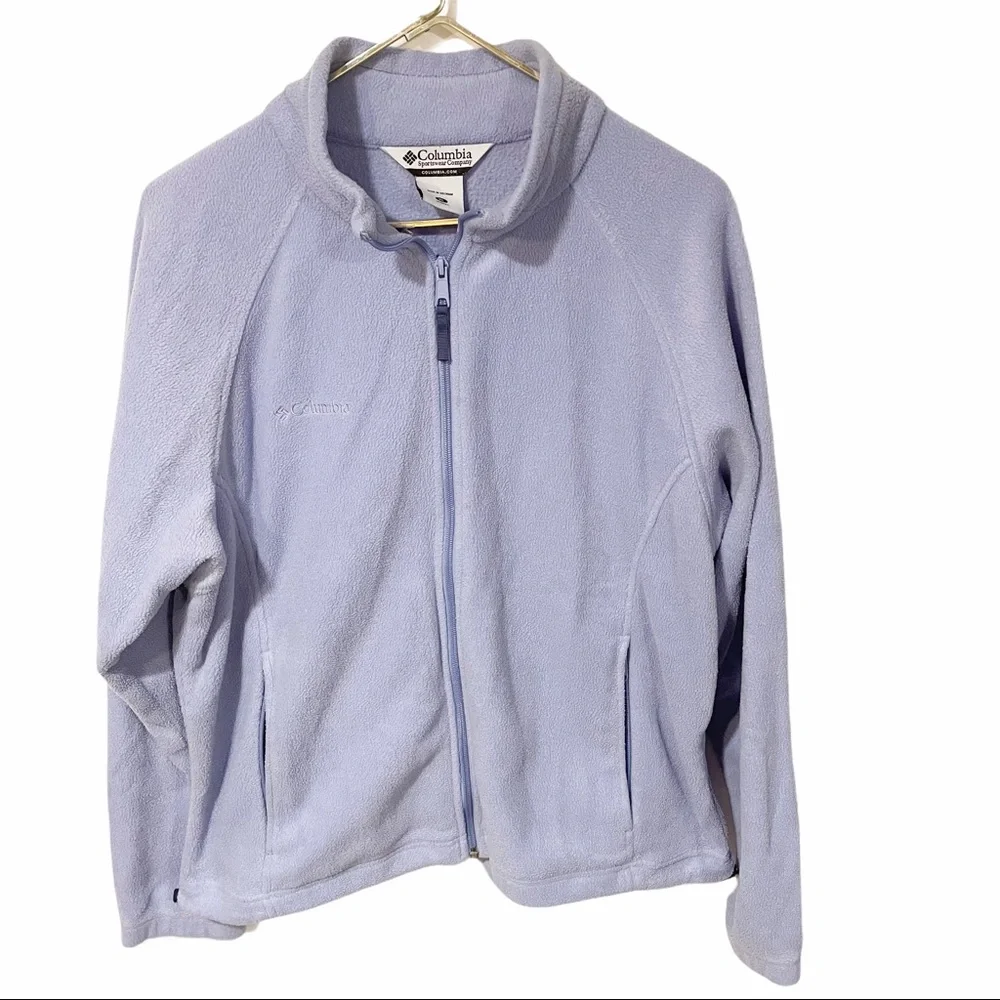 Columbia Womens XL Purple Fleece Zip Up Jacket